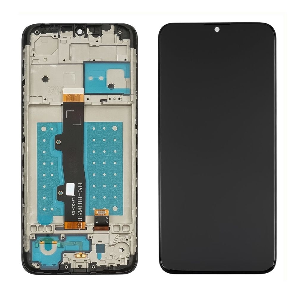 Дисплей Motorola Moto E7, черный | с тачскрином | с передней панелью | Original (PRC) | дисплейный модуль, экран