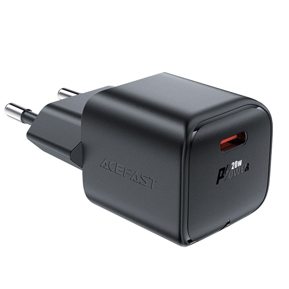 Сетевое зарядное устройство Acefast A73 mini Type-C, Power Delivery (20 Вт), GaN, черное