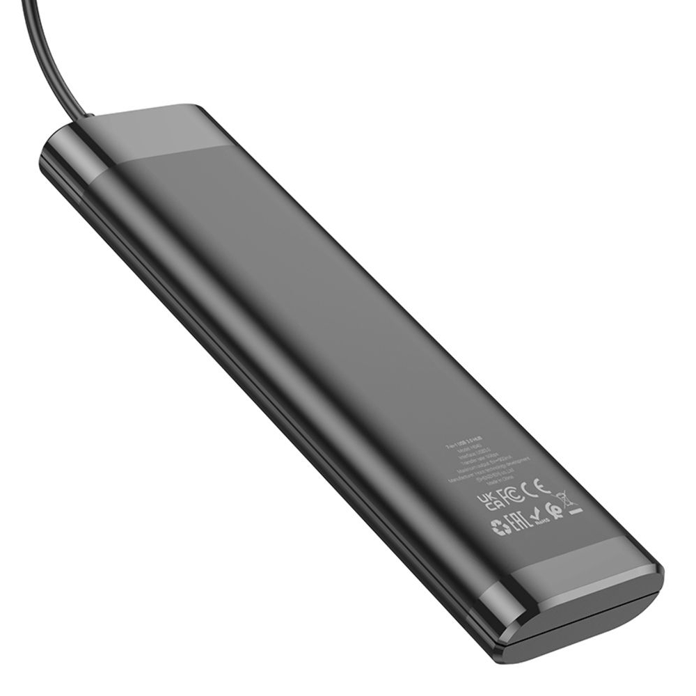 Адаптер переходник Hoco HB40 7в1 USB, черный