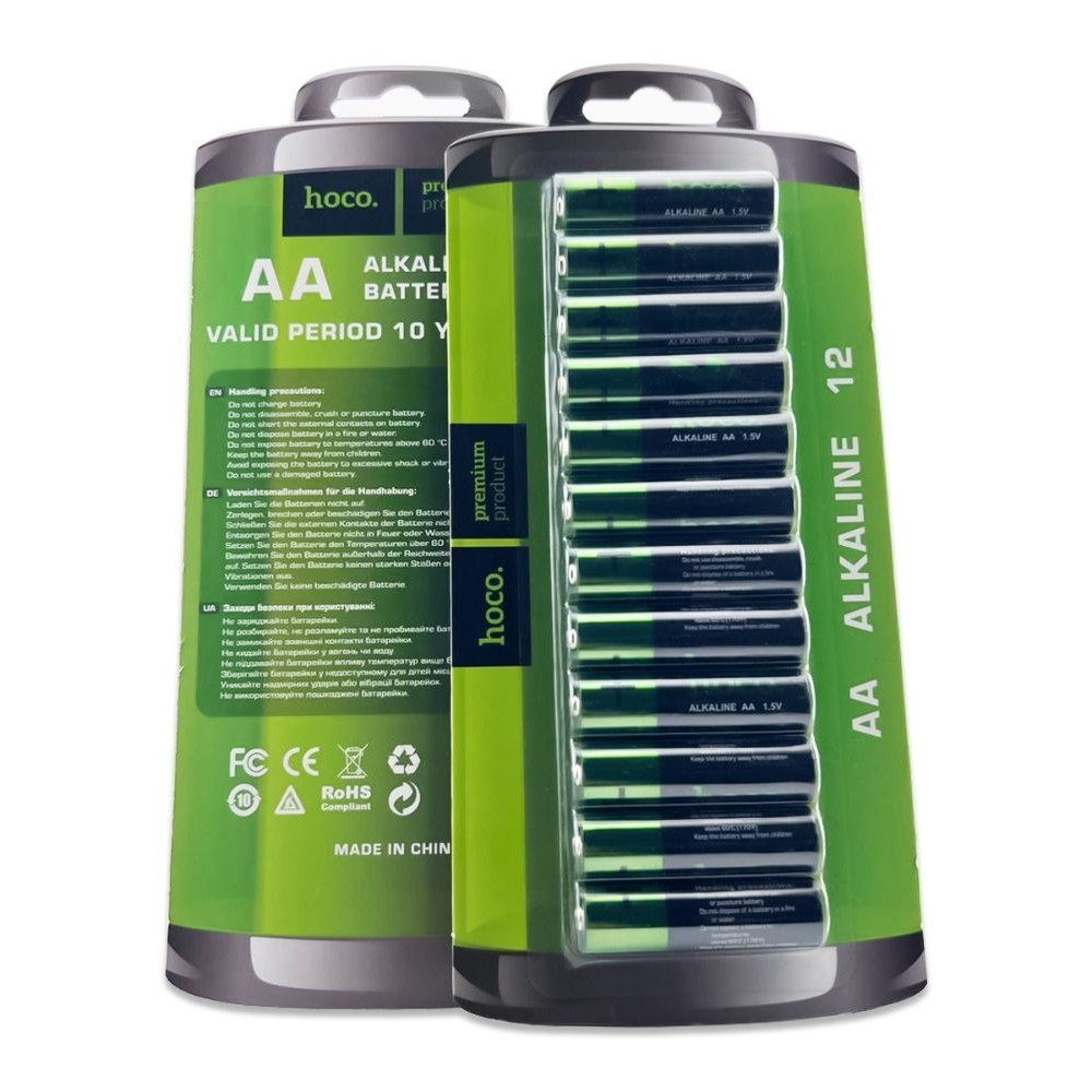 Батарейки щелочные Hoco Alkaline AA (LR6) 12 шт