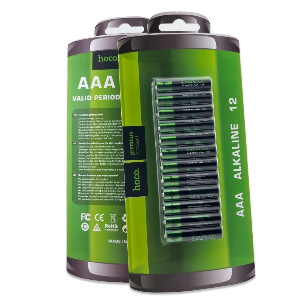Батарейки щелочные Hoco Alkaline AAA (LR03) 12 шт