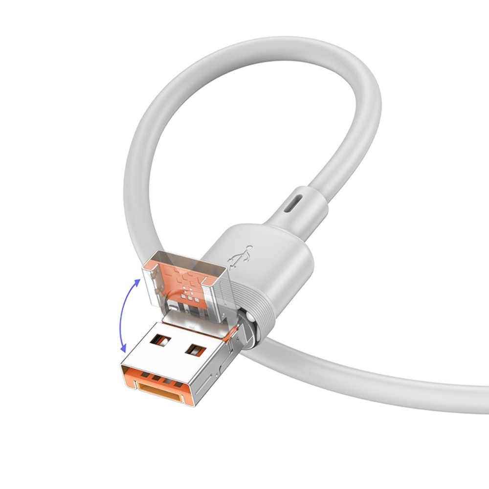 Кабель Hoco U131 2в1 USB/ Type-C to Lightning 1m gray