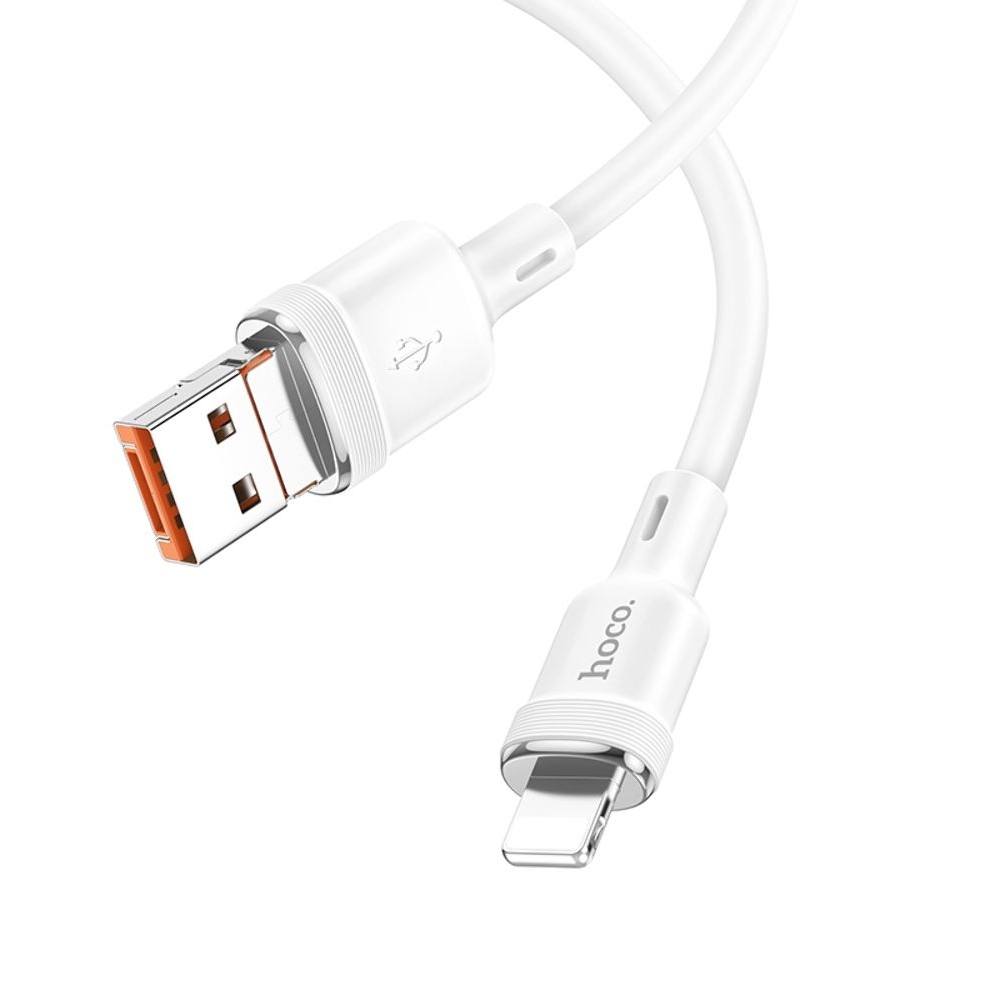 Кабель Hoco U131 2в1 USB/ Type-C to Lightning 1m white