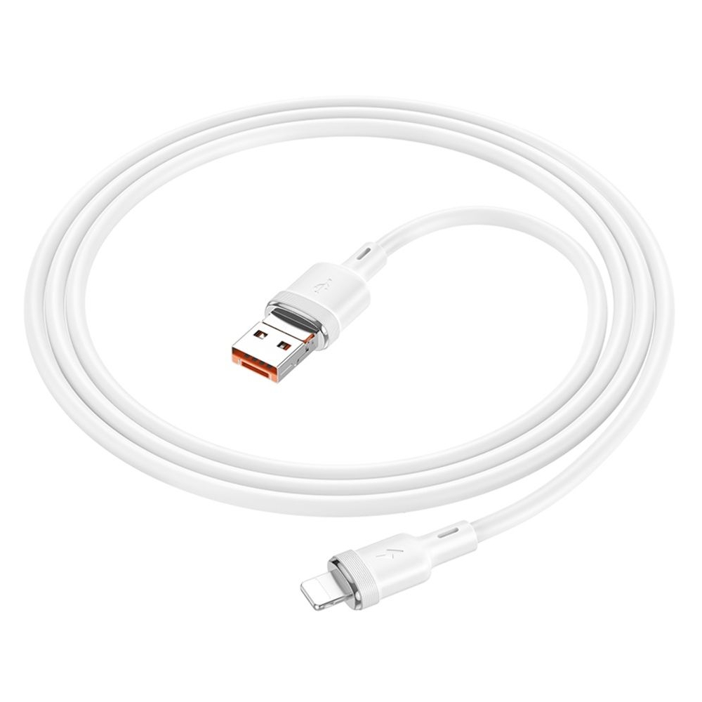 Кабель Hoco U131 2в1 USB/ Type-C to Lightning 1m white