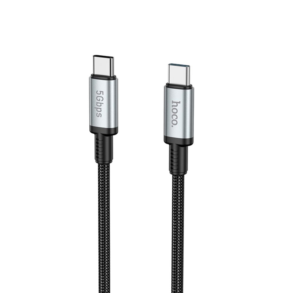 Мультимедийный кабель Hoco US10 Type-C to Type-C USB3.0 5Gbit/s 0.5m black