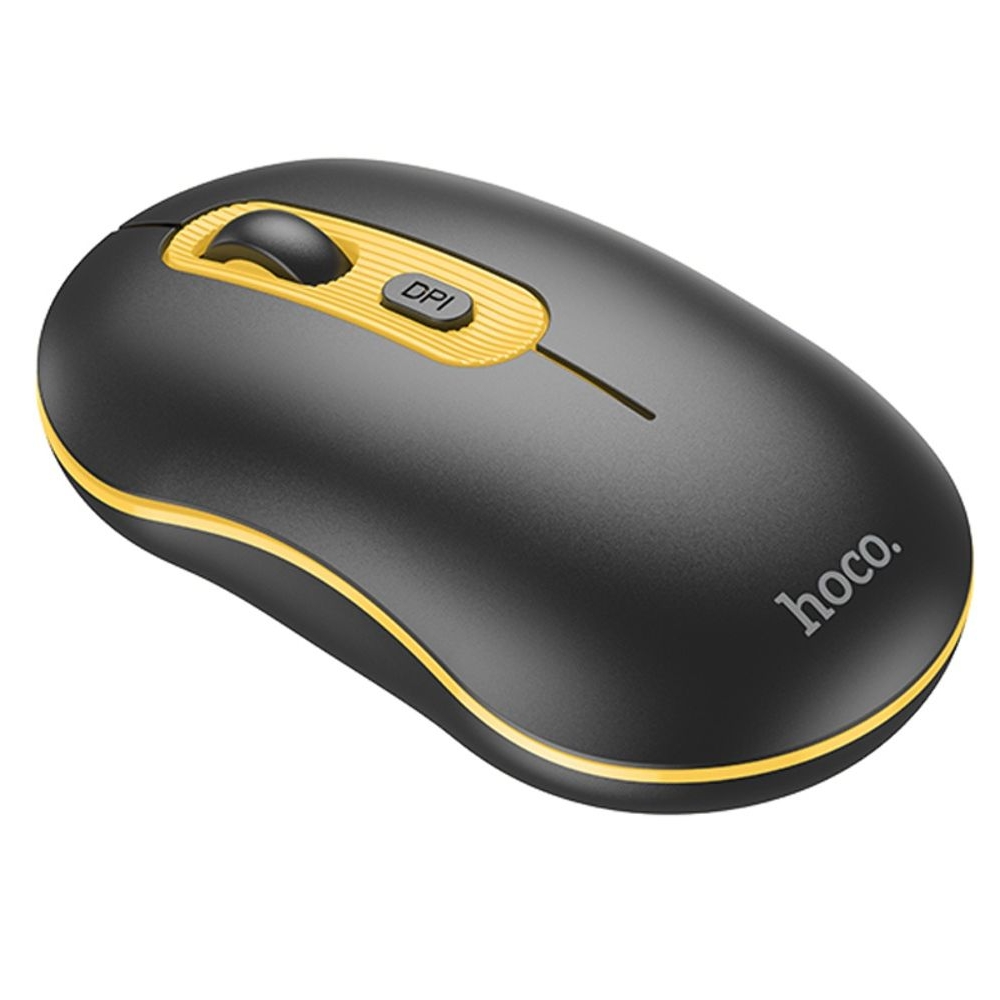 Бездротова миша Hoco GM21 black yellow | беспроводная мышь