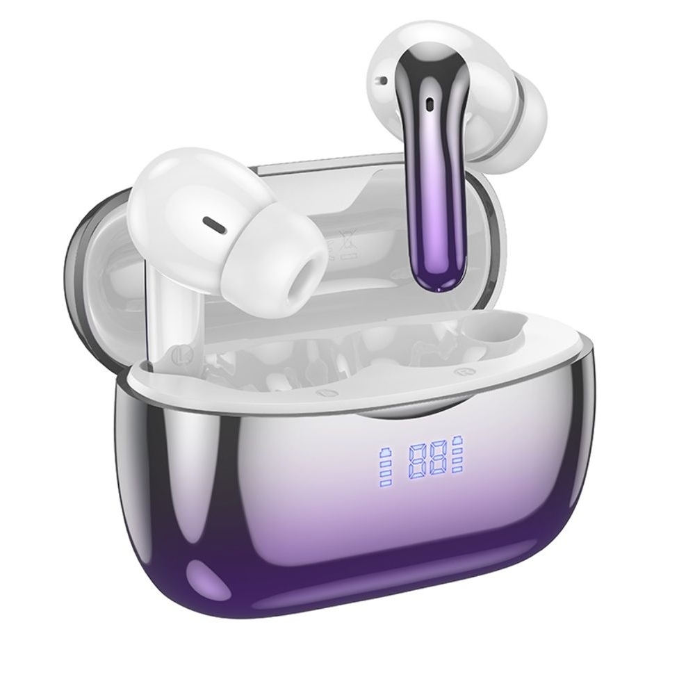 Беспроводные TWS наушники Hoco EQ16 вакуумные purple glaze