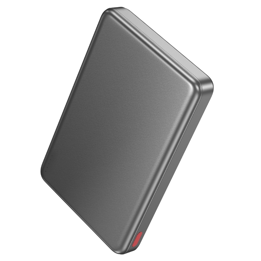 Power bank Hoco Q26A 10000mAh PD 20W магнитный с функцией беспроводной зарядки metal gray