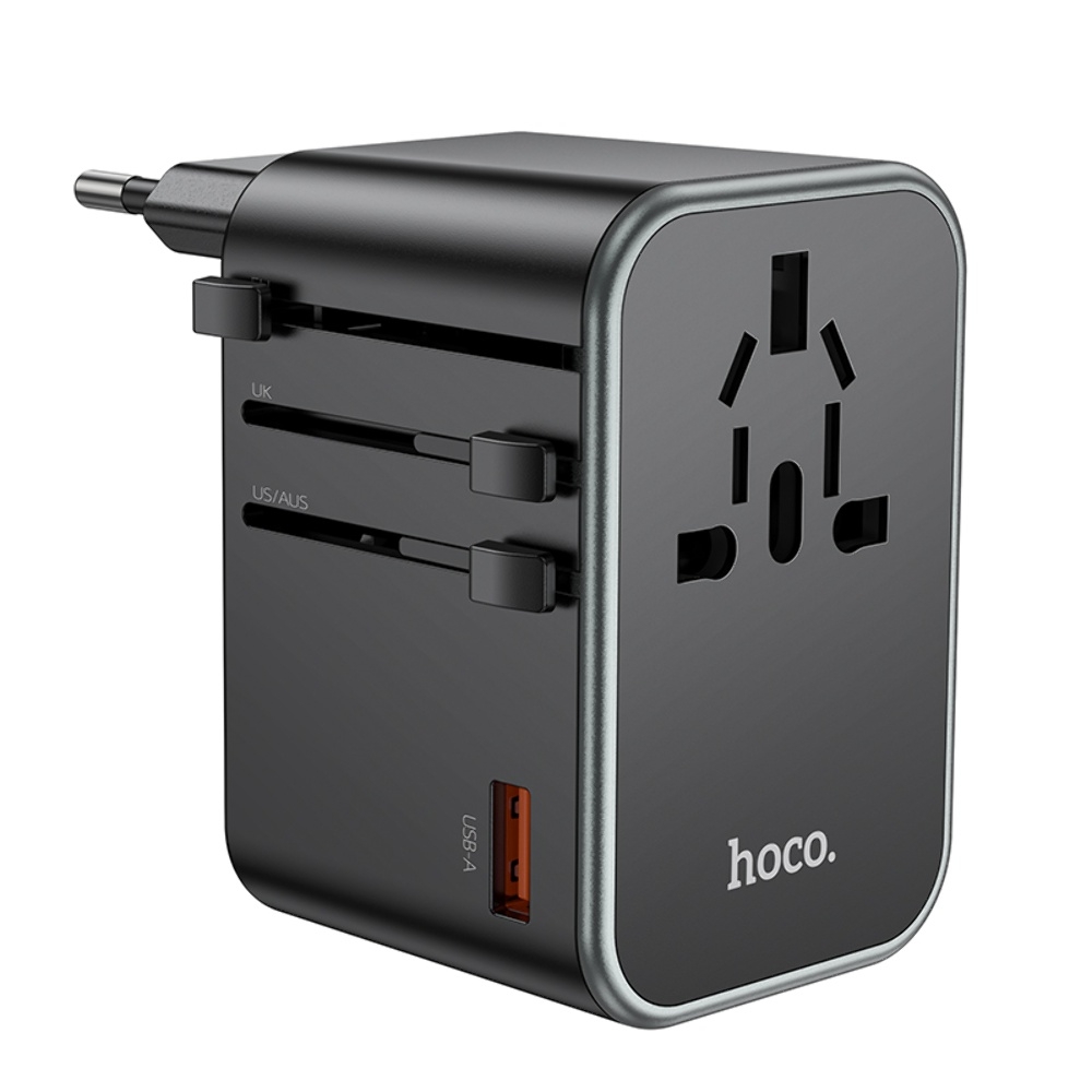 Сетевое зарядное устройство Hoco AC17 USB/ 2 PD Type-C 65W black