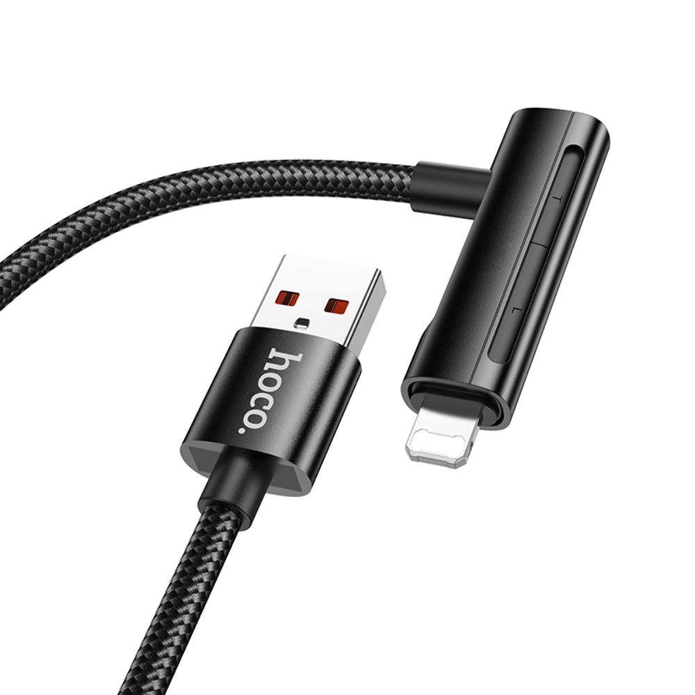 Кабель Hoco U135 2в1 USB to Lightning/ Type-C 1.2m black