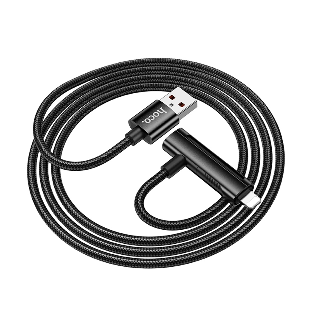 Кабель Hoco U135 2в1 USB to Lightning/ Type-C 1.2m black