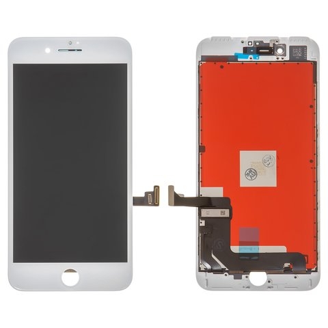 Дисплей Apple iPhone 7 Plus, белый | с тачскрином | с передней панелью | High Copy, Tianma, с пластиками камеры и датчика приближения | дисплейный модуль, экран, монитор