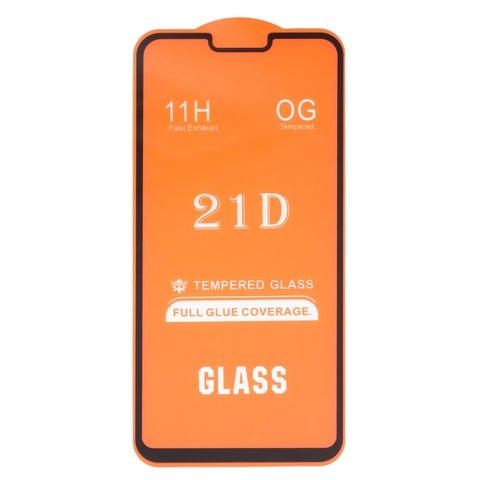 Закаленное защитное стекло Xiaomi Mi 8 Lite, M1808D2TG, 0.26 мм, совместимо с чехлом, Full Glue (клей по всей площади стекла), 2,5D, черное, 