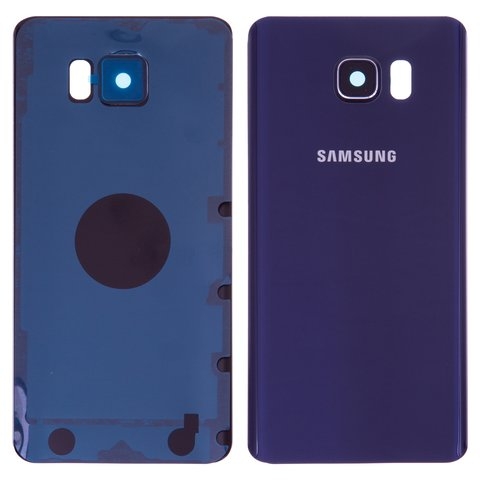 Задняя крышка Samsung SM-N9200 Galaxy Note 5, синяя, со стеклом камеры, Original (PRC) | корпус, панель аккумулятора, АКБ, батареи
