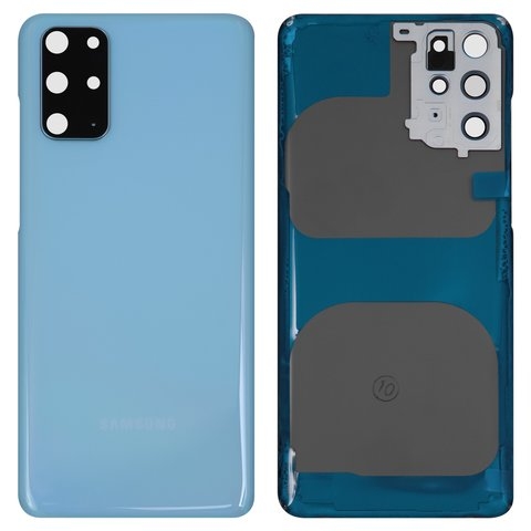 Задняя крышка Samsung SM-G985 Galaxy S20 Plus, синяя, со стеклом камеры, Original (PRC) | корпус, панель аккумулятора, АКБ, батареи