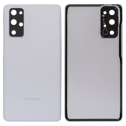 Задняя крышка Samsung SM-G780 Galaxy S20 FE, белая, Cloud White, со стеклом камеры, Original (PRC) | корпус, панель аккумулятора, АКБ, батареи
