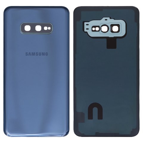 Задняя крышка Samsung SM-G970 Galaxy S10e, синяя, со стеклом камеры, Original (PRC) | корпус, панель аккумулятора, АКБ, батареи