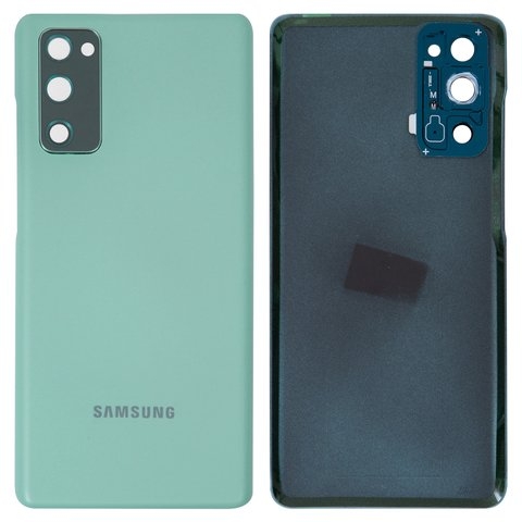 Задняя крышка Samsung SM-G780 Galaxy S20 FE, мятная, Cloud Mint, со стеклом камеры, Original (PRC) | корпус, панель аккумулятора, АКБ, батареи