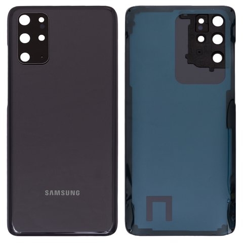 Задняя крышка Samsung SM-G985 Galaxy S20 Plus, SM-G986 Galaxy S20 Plus 5G, серая, со стеклом камеры, Cosmic Grey, Original (PRC) | корпус, панель аккумулятора, АКБ, батареи