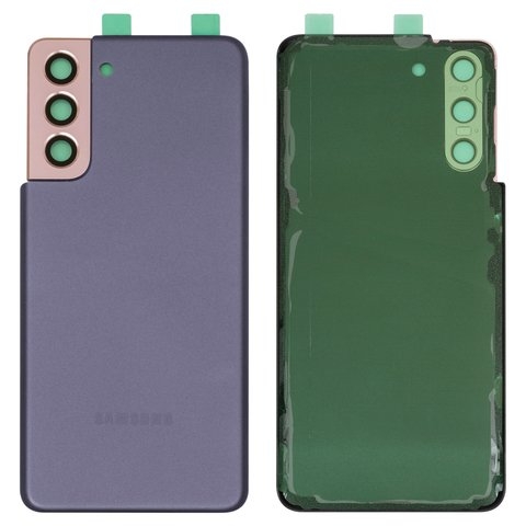 Задняя крышка Samsung SM-G991 Galaxy S21 5G, фиолетовая, со стеклом камеры, Original (PRC) | корпус, панель аккумулятора, АКБ, батареи