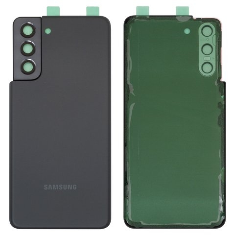 Задняя крышка Samsung SM-G991 Galaxy S21 5G, серая, Phantom Gray, со стеклом камеры, Original (PRC) | корпус, панель аккумулятора, АКБ, батареи