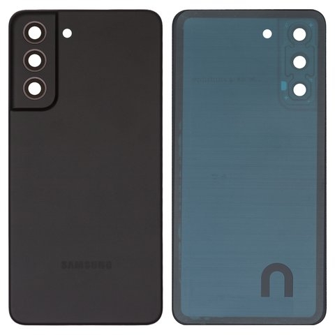 Задняя крышка Samsung SM-G990B Galaxy S21 FE 5G, серая, со стеклом камеры, graphite 