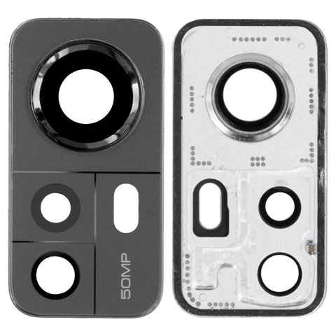 Стекло камеры Xiaomi 12, 12X, черное, с рамкой, Original (PRC)