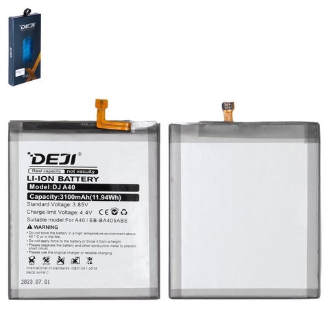 Акумулятор Deji EB-BA405ABE для Samsung A405F/DS Galaxy A40, Li-ion, 3,85 B, 3100 мАч
