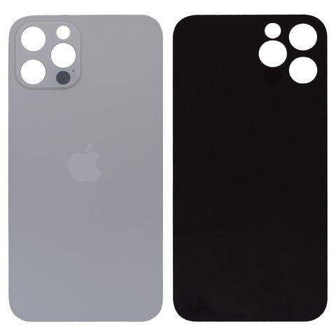 Задняя крышка Apple iPhone 12 Pro, серебристая, белая, нужно снять стекло камеры, small hole, silver, Original (PRC) | корпус, панель аккумулятора, АКБ, батареи