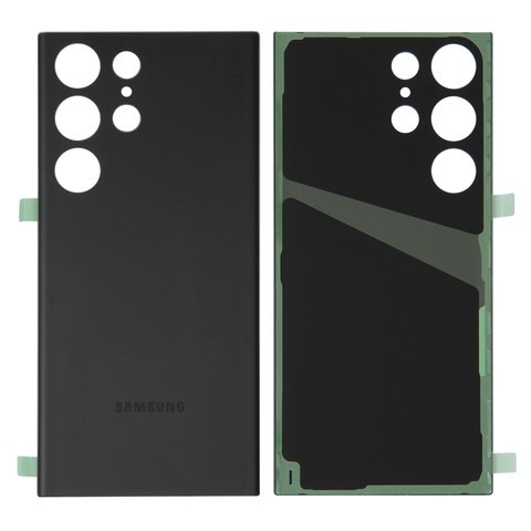 Задняя крышка Samsung SM-S918 Galaxy S23 Ultra, черная, Phantom Black, Original (PRC) | корпус, панель аккумулятора, АКБ, батареи