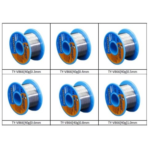 Припой Mechanic TY-V866, Sn 63%, Pb 37%, флюс 1-3%, 0,8 мм, 40 г
