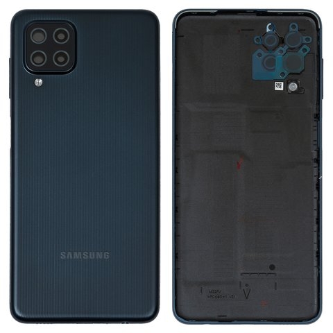 Задняя крышка Samsung SM-M225 Galaxy M22, черная, со стеклом камеры, Original (PRC) | корпус, панель аккумулятора, АКБ, батареи