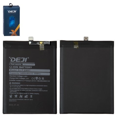 Акумулятор Deji HB396286ECW для Huawei Honor 10 Lite, P Smart (2019), Li-ion, 3,82 B, 3400 мАч 