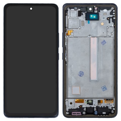 Дисплей Samsung SM-A536 Galaxy A53 5G, черный | с тачскрином | с передней панелью | High Copy, OLED, со стандартным ободком | дисплейный модуль, экран