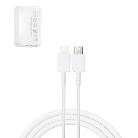USB-кабель для мобильных телефонов Samsung, 2xUSB тип-C, 100 см, 3 A, білий, service pack