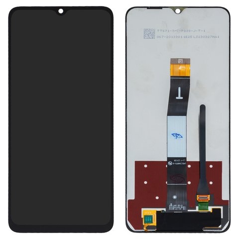 Дисплей Xiaomi Poco C55, 22127PC95I, Redmi 11A, 22120RN86C, Redmi 12C, 22120RN86G, 22120RN86I, 22126RN91Y, 2212ARNC4L, черный | с тачскрином | Original (PRC) | дисплейный модуль, экран