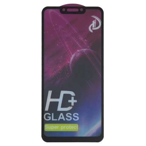 Закаленное защитное стекло Huawei Nova 3i, P Smart Plus, 0.33 мм, совместимо с чехлом, черное, Full Glue (клей по всей площади стекла), HD+