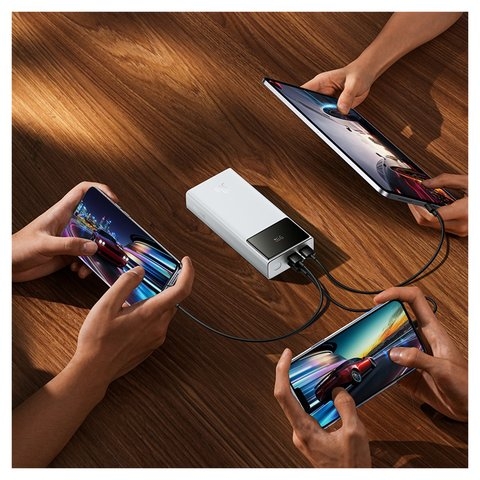 Power bank Baseus Star-Lord Digital, 30000 мАч, 30 Вт, белый, Power Delivery (PD), #P10022905213-00