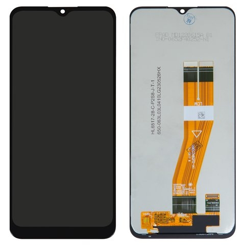 Дисплей Samsung SM-A025G Galaxy A02s, M025 Galaxy M02s, чорний | з тачскріном | Original (PRC), с желтым шлейфом, 163x72,5 mm | дисплейный модуль, экран