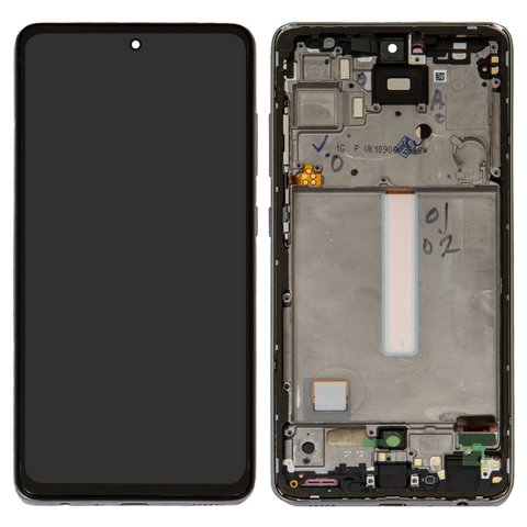 Дисплей Samsung SM-A525 Galaxy A52, SM-A526 Galaxy A52 5G, білий | з тачскріном | в передній панелі | High Copy, OLED, со стандартным ободком | дисплейный модуль, экран
