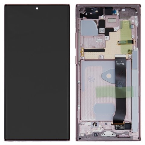 Дисплей Samsung SM-N985 Galaxy Note 20 Ultra, SM-N986 Galaxy Note 20 Ultra 5G, бронзовый, Mystic Bronze | с тачскрином | с передней панелью | Original (Сервис-Центр), GH82-23511D, GH82-23622D | дисплейный модуль, экран, монитор