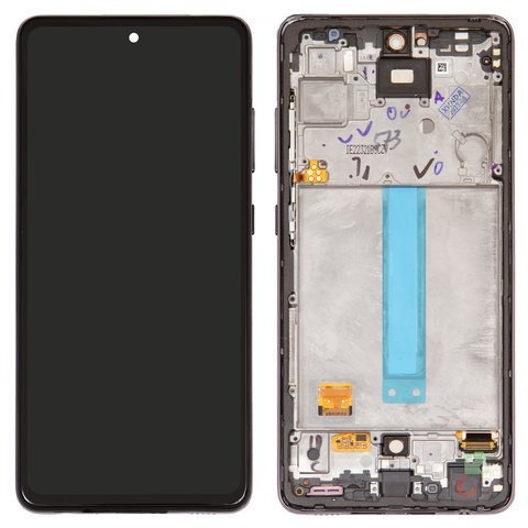 Дисплей Samsung SM-A525 Galaxy A52, SM-A526 Galaxy A52 5G, черный | с тачскрином | Original (реновация), рамка б.у. | дисплейный модуль, экран