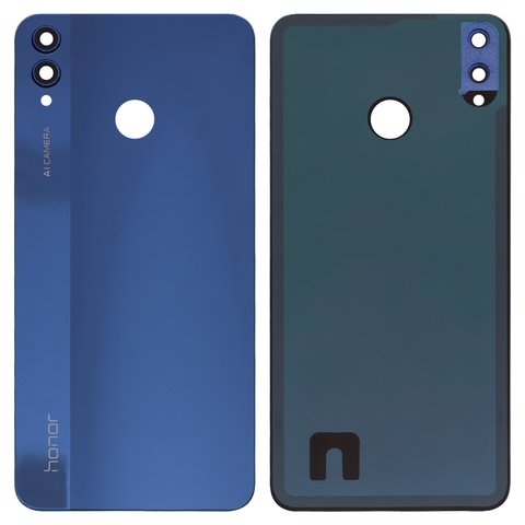 Задняя крышка Huawei Honor 8X, синяя, со стеклом камеры, Original (PRC) | корпус, панель аккумулятора, АКБ, батареи