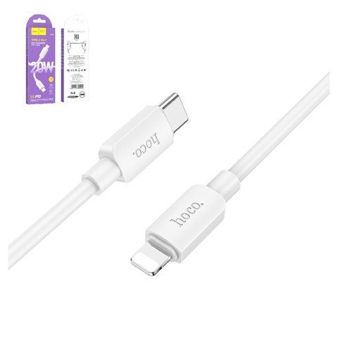 USB кабель Hoco X96, USB тип-C, Lightning, 100 см, 20 Вт, белый, #6931474799050