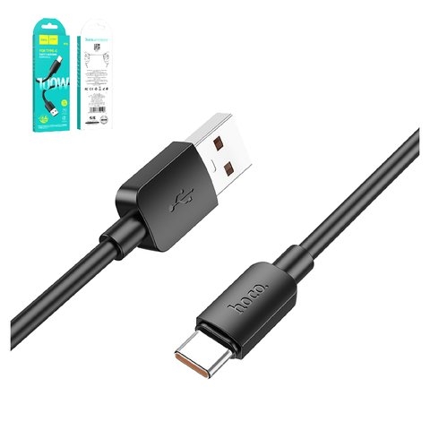 USB-кабель Hoco X96, Type-C, 100 см, 100 Вт, 6 А, чорний, #6931474799104