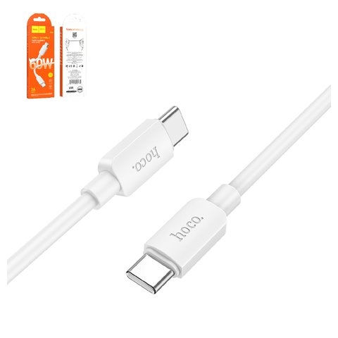 USB кабель Hoco X96, 2xUSB тип-C, 100 см, 60 Вт, 3 A, белый, #6931474799135