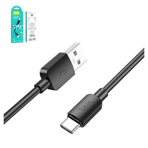 USB кабель Hoco X96, USB тип-C, USB тип-A, 100 см, 27 Вт, 3 A, черный, #6931474799081