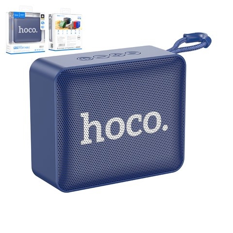 Портативная беспроводная колонка Hoco BS51, синяя, Bluetooth 5.2, 5W*1, #6931474780782