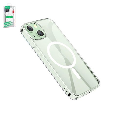 Чехол Hoco Magnetic airbag series Apple iPhone 15, ударопрочный, прозрачный, магнитный, пластик, MagSafe, #6942007605465