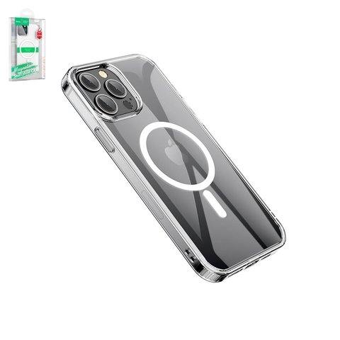 Чехол Hoco Magnetic airbag series Apple iPhone 15 Pro, ударопрочный, прозрачный, магнитный, пластик, MagSafe, #6942007605489